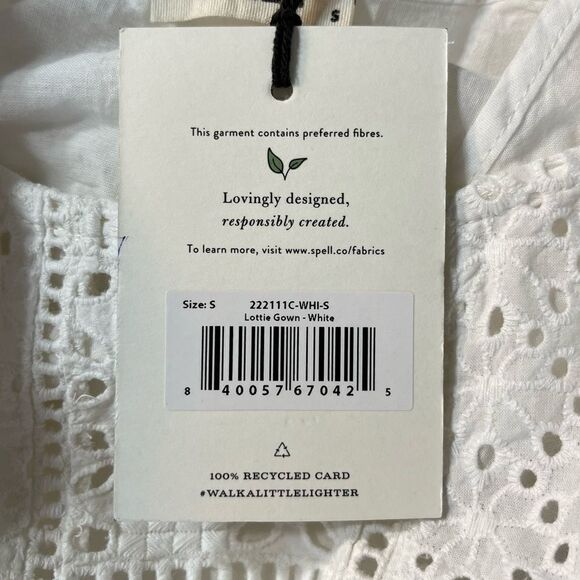 NEW Spell and the Gypsy Lottie Gown with Slip White Eyelet Lace Small - Picture 11 of 15